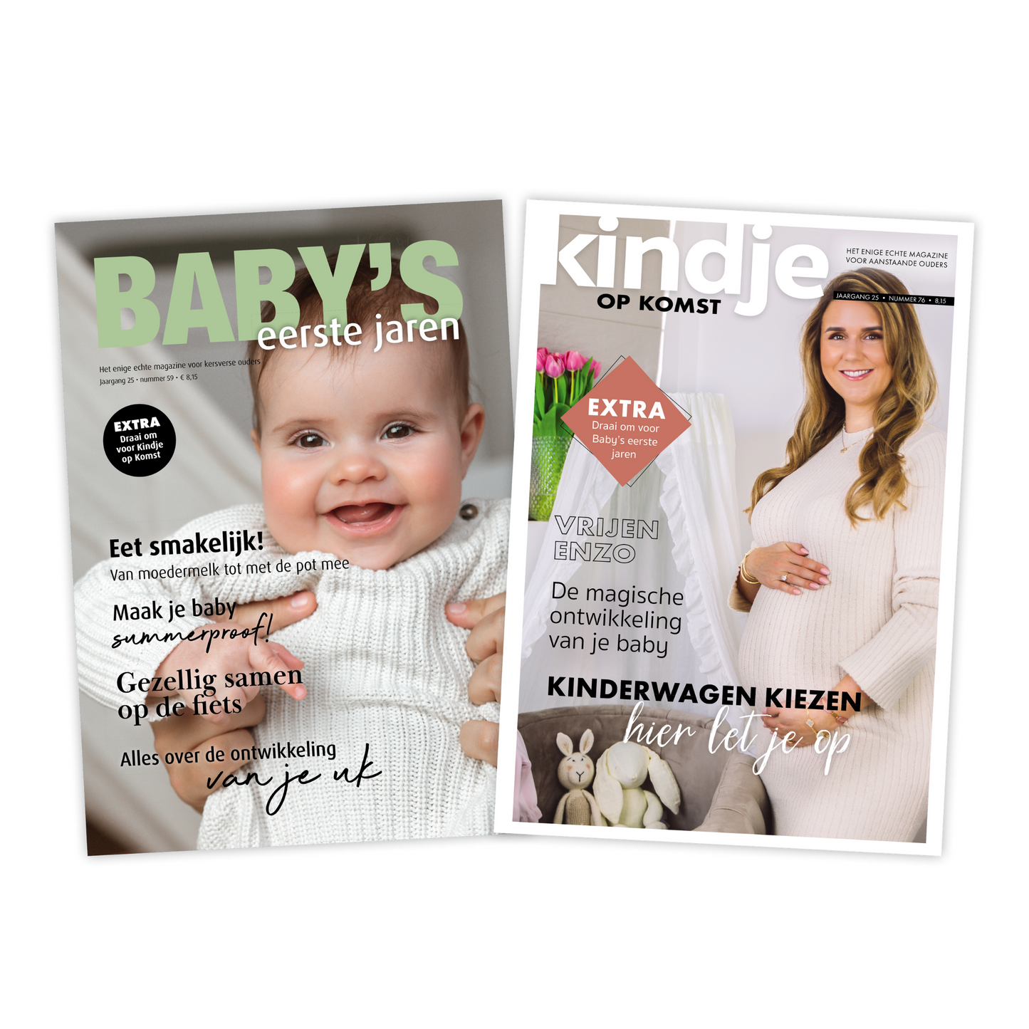 COMBIDEAL: KreaDoeBoek + Woezel & Pip Zwangerschapskoffer + Kindje op komst + Baby's eerste jaren
