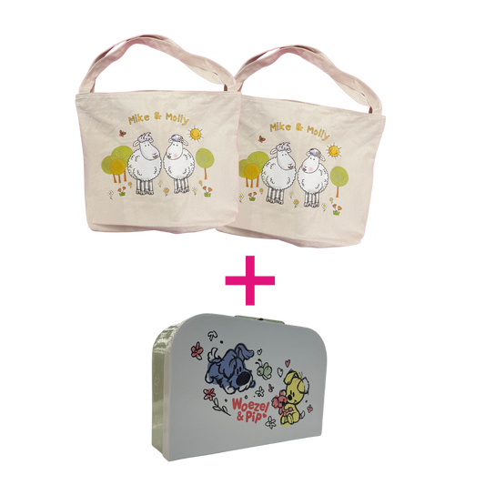 Mike & Molly Shopper + Koffer Groen