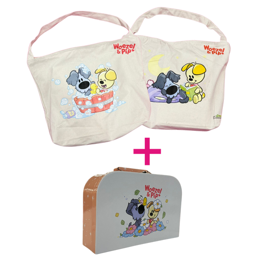 Woezel & Pip Shopper + Koffer Oranje